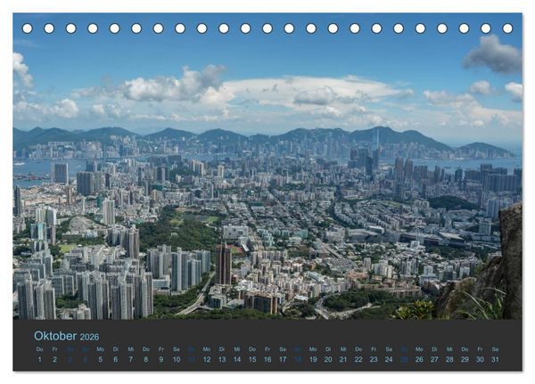 Produktbild: Hong Kong - Skylines (Tischkalender 2026 DIN A5 quer), CALVENDO Monatskalender