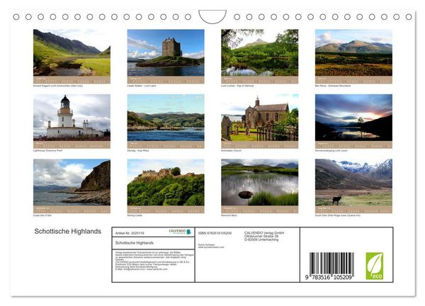 Produktbild: Schottische Highlands (Wandkalender 2026 DIN A4 quer), CALVENDO Monatskalender