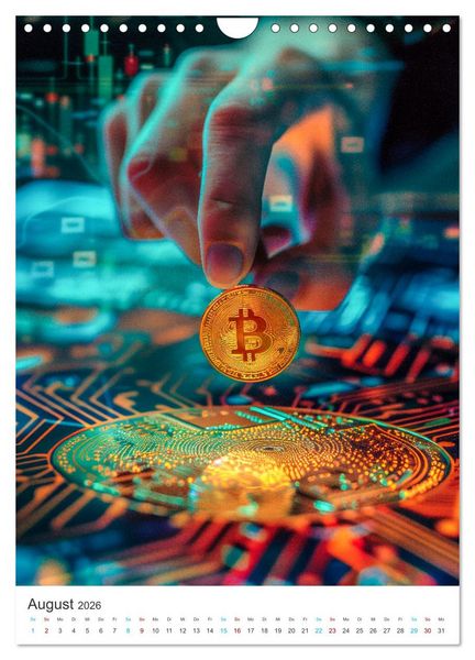 Produktbild: Bitcoin Welten (Wandkalender 2026 DIN A4 hoch), CALVENDO Monatskalender