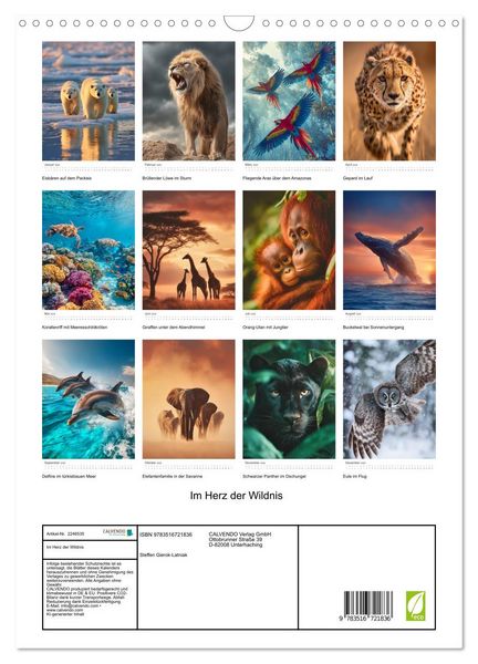 Produktbild: Im Herz der Wildnis (Wandkalender 2026 DIN A3 hoch), CALVENDO Monatskalender