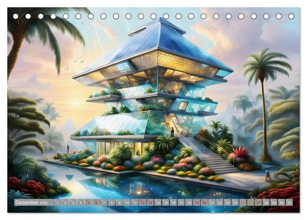 Produktbild: Architektur Futuristische Horizonte (Tischkalender 2026 DIN A5 quer), CALVENDO Monatskalender