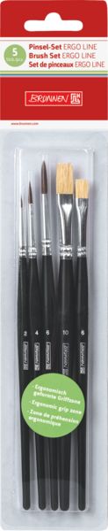 Produktbild: Brunnen Pinsel-Set ErgoLine, 5er Set sortiert