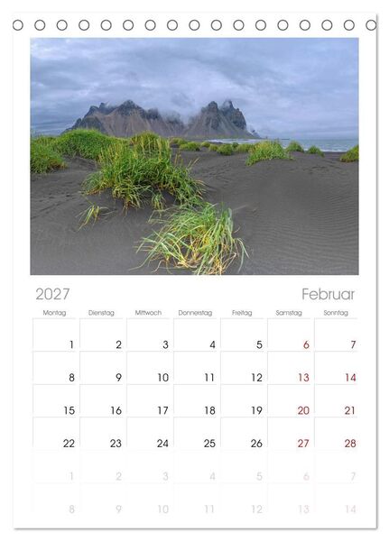 Produktbild: Tischplaner 2027 - Naturwunder in Island (A5 Tischkalender zum Aufstellen) CALVENDO