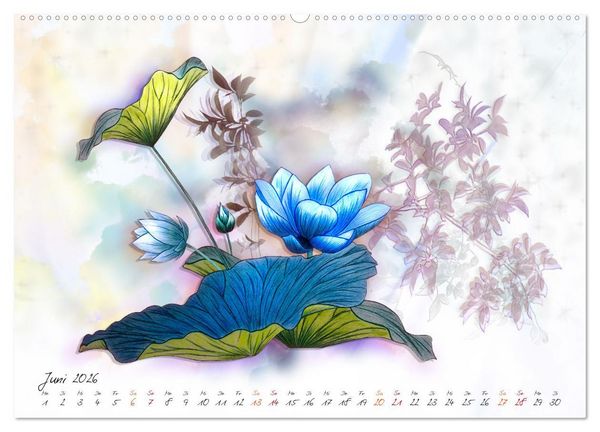 Produktbild: Lotus Bl&uuml;tenzauber (hochwertiger Premium Wandkalender 2026 DIN A2 quer), Kunstdruck in Hochglanz