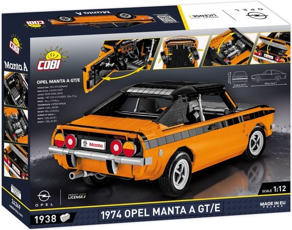 Produktbild: COBI Cars 24349 - OPEL Manta A GT/E, 1938 Klemmbausteine, 1:12