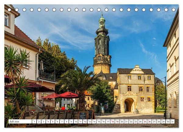 Produktbild: Kulturstadt Weimar - Stadt der Klassiker (Tischkalender 2026 DIN A5 quer), CALVENDO Monatskalender