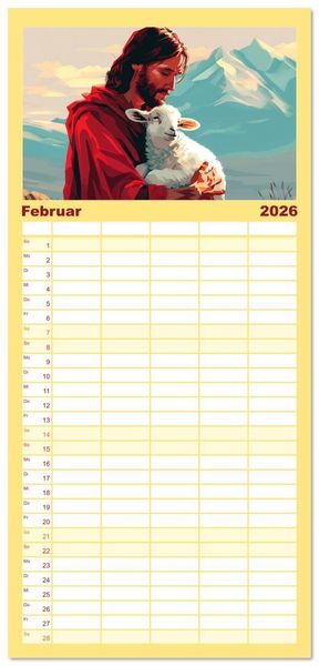 Produktbild: Familienplaner 2026 - F&uuml;hle dich inspiriert und begleitet mit 5 Spalten (Wandkalender, 21 x 45 cm) CALVENDO