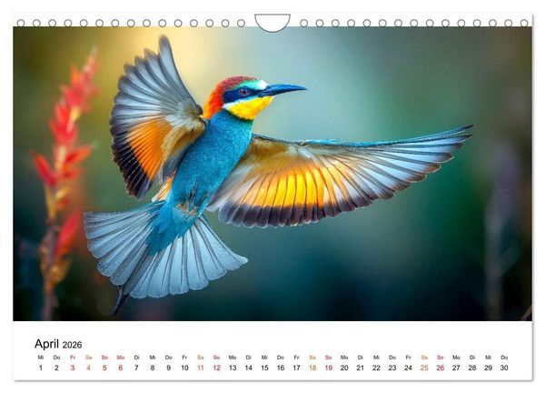 Produktbild: Bienenfresser - im Flug der Farben (Wandkalender 2026 DIN A4 quer), CALVENDO Monatskalender