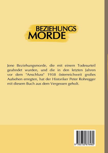 Produktbild: Beziehungsmorde in der Zeit des Austrofaschismus