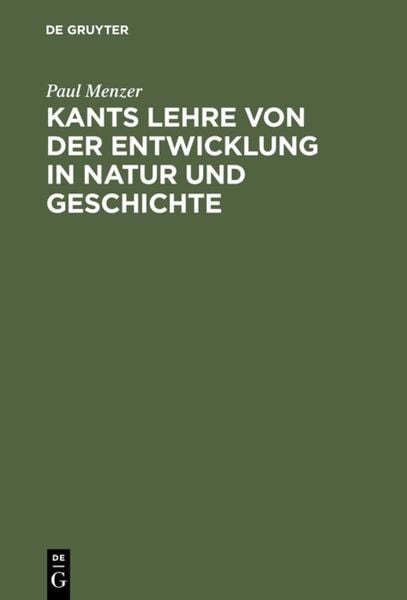 Produktbild: Kants Lehre von der Entwicklung in Natur und Geschichte