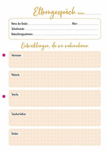 Produktbild: Elterngespr&auml;che in der Kita &ndash; einfach protokolliert