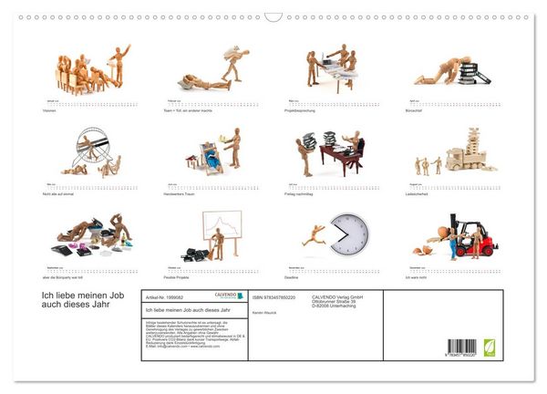Produktbild: Ich liebe meinen Job auch dieses Jahr (Wandkalender 2026 DIN A2 quer), CALVENDO Monatskalender