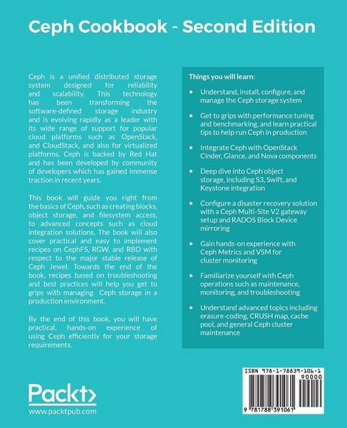 Produktbild: Ceph Cookbook.