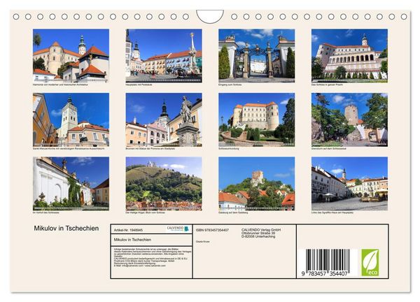 Produktbild: Mikulov in Tschechien (Wandkalender 2026 DIN A4 quer), CALVENDO Monatskalender