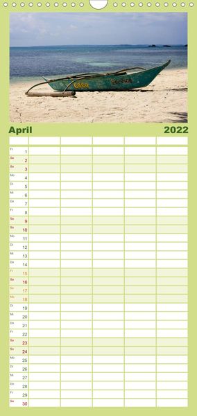 Produktbild: Familienplaner Malapascua Island Philippinen (Wandkalender 2022 , 21 cm x 45 cm, hoch)