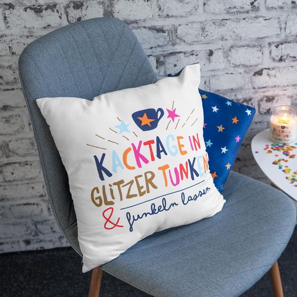 Produktbild: Kissen "Kacktage in Glitzer tunken & funkeln lassen"