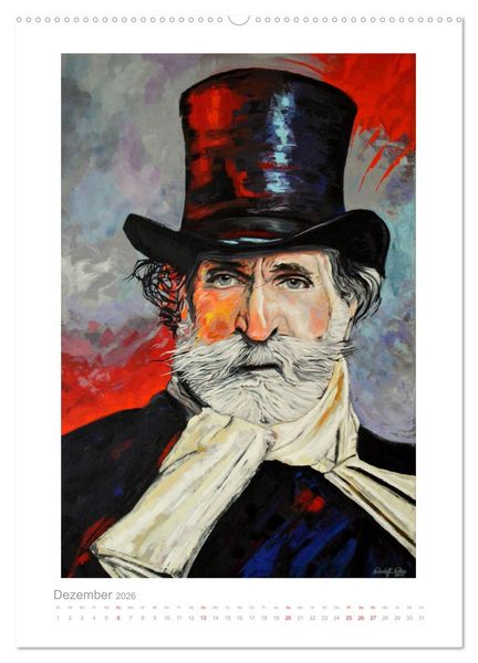 Produktbild: PopArt Bilder ber&uuml;hmter Komponisten (hochwertiger Premium Wandkalender 2026 DIN A2 hoch), Kunstdruck in Hochglanz
