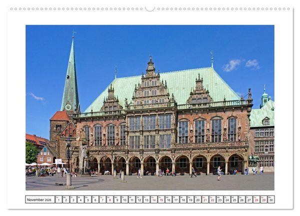Produktbild: Hansest&auml;dte in Norddeutschland (Wandkalender 2026 DIN A2 quer), CALVENDO Monatskalender