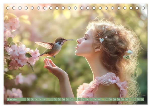 Produktbild: Kolibris - Zauberhafte Fantasiewerke (Tischkalender 2026 DIN A5 quer), CALVENDO Monatskalender