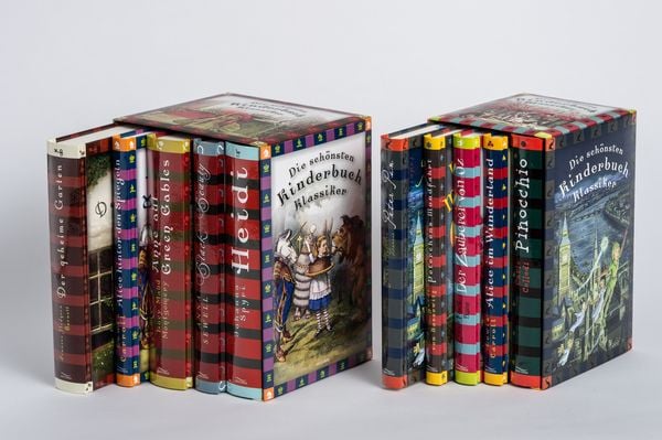 Produktbild: Die sch&ouml;nsten Kinderbuchklassiker: Peter Pan - Peterchens Mondfahrt - Der Zauberer von Oz - Alice im Wunderland - Pinocchio (5 B&auml;nde in Kassette)
