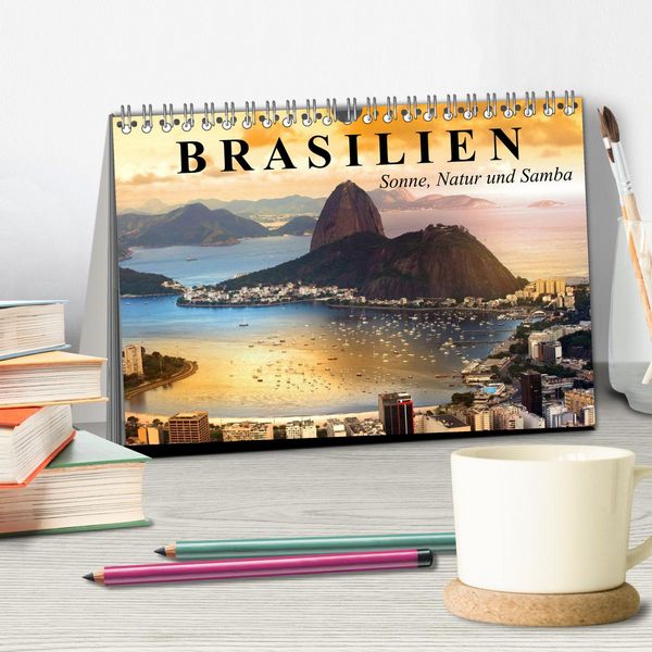 Produktbild: Brasilien. Sonne, Natur und Samba (Tischkalender 2026 DIN A5 quer), CALVENDO Monatskalender
