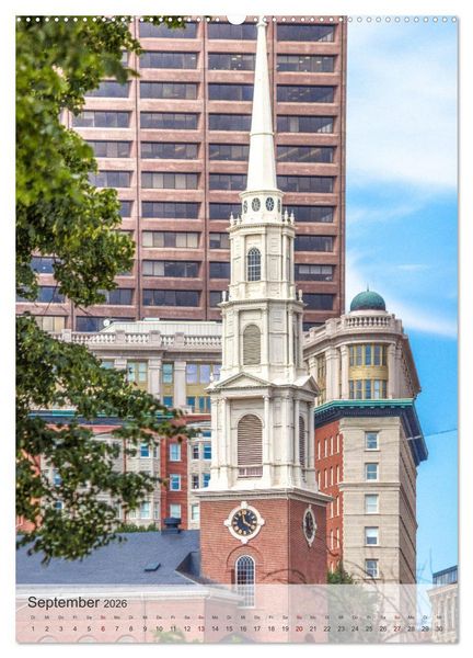 Produktbild: USA - Historisches Boston (hochwertiger Premium Wandkalender 2026 DIN A2 hoch), Kunstdruck in Hochglanz