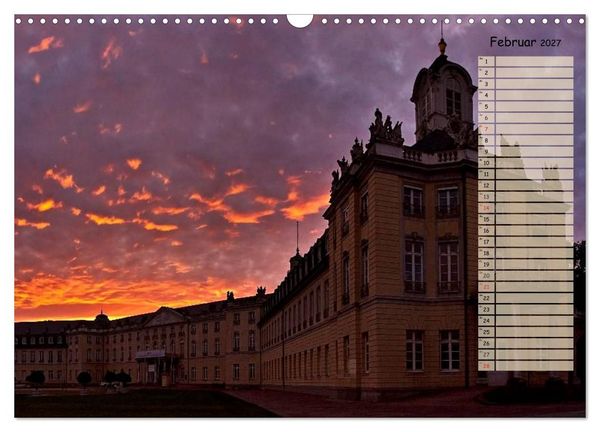 Produktbild: KARLSRUHE F&Uuml;R NACHTSCHW&Auml;RMER (Wandkalender 2027 DIN A3 quer), CALVENDO Monatskalender