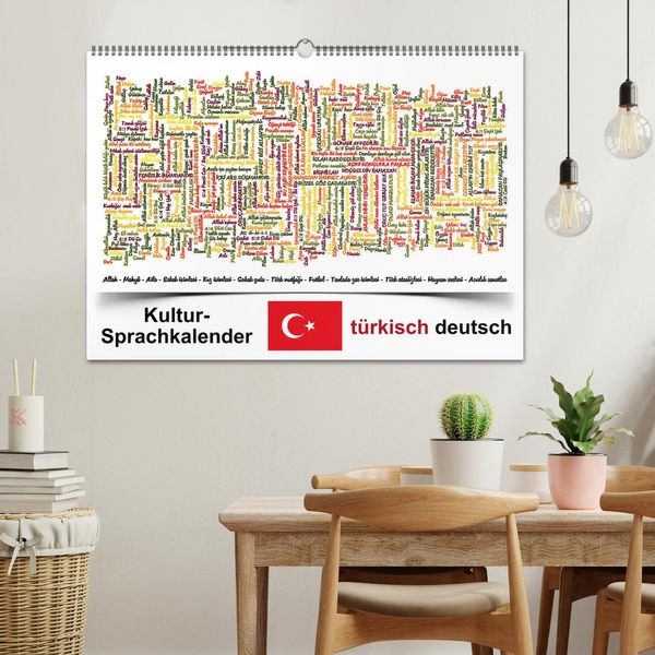 Produktbild: Kultur-Sprachkalender T&uuml;rkisch-Deutsch (Wandkalender 2026 DIN A2 quer), CALVENDO Monatskalender