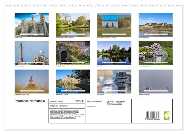 Produktbild: Pittoreske Normandie (hochwertiger Premium Wandkalender 2027 DIN A2 quer), Kunstdruck in Hochglanz
