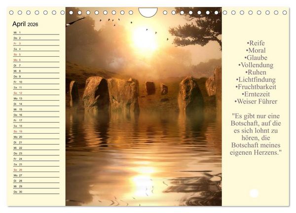 Produktbild: Tarot. Spirituell durch das Jahr (Wandkalender 2026 DIN A4 quer), CALVENDO Monatskalender