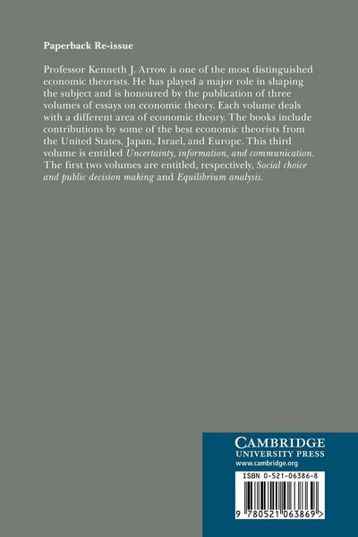 Produktbild: Essays in Honor of Kenneth J. Arrow
