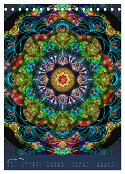 Produktbild: BLUMEN MANDALAS (Tischkalender 2026 DIN A5 hoch), CALVENDO Monatskalender