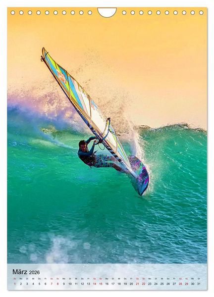 Produktbild: Windsurfen - Fun pur (Wandkalender 2026 DIN A4 hoch), CALVENDO Monatskalender