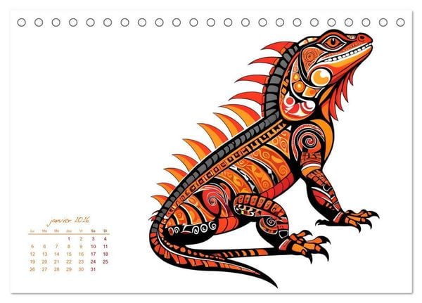 Produktbild: Passion Tribale (Calendrier de bureau 2026 DIN A5 vertical), CALVENDO calendrier mensuel