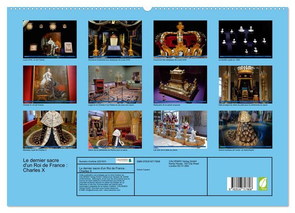 Produktbild: Le dernier sacre d'un Roi de France : Charles X (Calendrier mural 2026 DIN A2 vertical) calendrier de bureau
