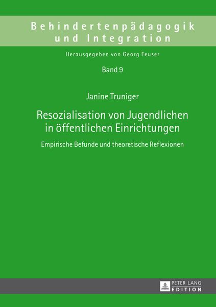 Produktbild: Resozialisation von Jugendlichen in oeffentlichen Einrichtungen