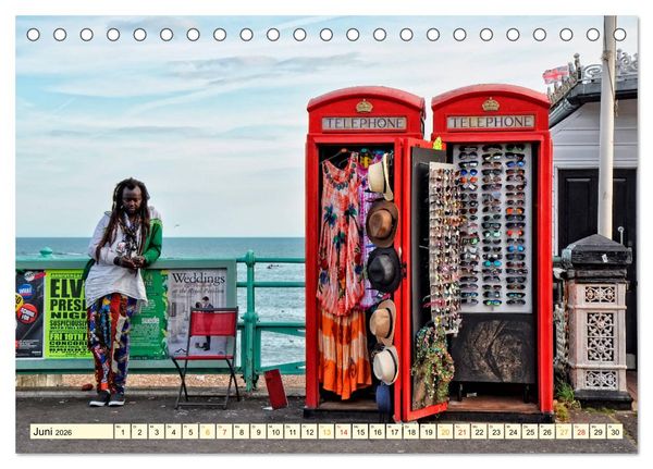 Produktbild: Die bekannteste Telefonzelle der Welt - Telephone Booth (Tischkalender 2026 DIN A5 quer), CALVENDO Monatskalender