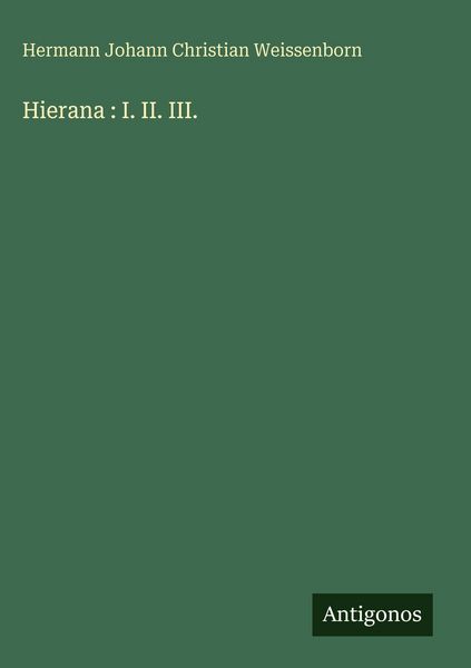 Produktbild: Hierana : I. II. III.