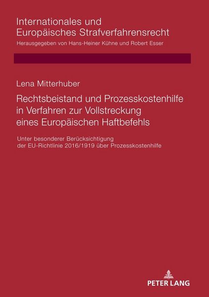 Produktbild: Rechtsbeistand und Prozesskostenhilfe in Verfahren zur Vollstreckung eines Europ&auml;ischen Haftbefehls