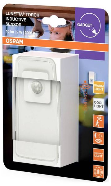 Produktbild: OSRAM HOMELIGHTING Lunetta Torch Inductive Sensor White LED-Nachtlicht mit Taschenlampe
