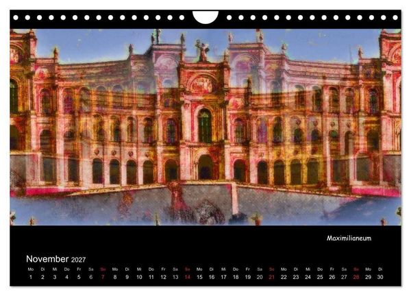 Produktbild: M&uuml;nchen digital (Wandkalender 2027 DIN A4 quer), CALVENDO Monatskalender