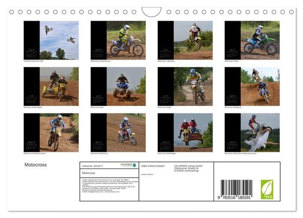 Produktbild: Motocross (Wandkalender 2026 DIN A4 quer), CALVENDO Monatskalender