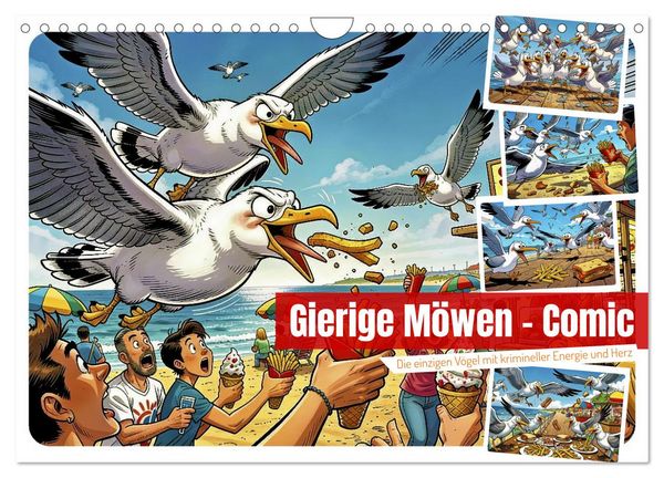 Produktbild: Gierige M&ouml;wen - Comic (Wandkalender 2027 DIN A4 quer), CALVENDO Monatskalender