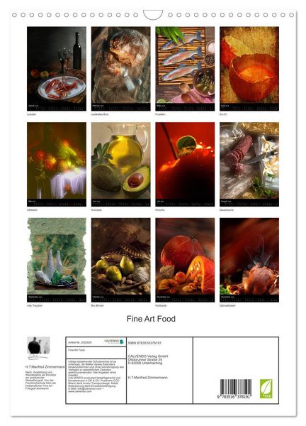 Produktbild: Fine Art Food (Wandkalender 2026 DIN A3 hoch), CALVENDO Monatskalender