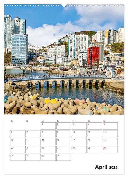 Produktbild: Busan - Reiseplaner (Wandkalender 2026 DIN A2 hoch), CALVENDO Monatskalender
