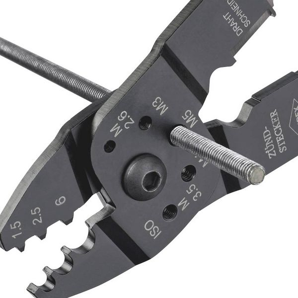 Produktbild: Knipex 97 21 215 C Crimpzange 1 St&uuml;ck Unisolierte Kabelschuhe, Unisolierte Kabelverbinder 0.5 bis 6 mm&sup2;