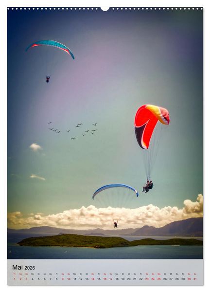 Produktbild: Paragliding - einfach Spa&szlig; (hochwertiger Premium Wandkalender 2026 DIN A2 hoch), Kunstdruck in Hochglanz