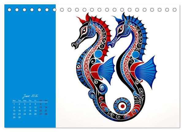 Produktbild: Tribal animals (Desk Calendar 2026 DIN A5 landscape), CALVENDO 12 Month DeskCalendar