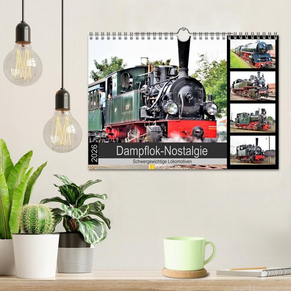 Produktbild: Dampflok-Nostalgie - 2026 schwergewichtige Lokomotiven (Wandkalender 2026 DIN A4 quer), CALVENDO Monatskalender