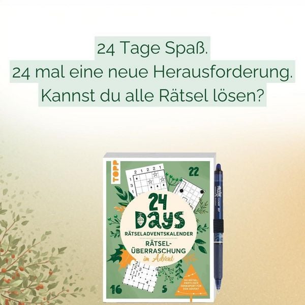 Produktbild: 24 DAYS R&Auml;TSELADVENTSKALENDER &ndash; R&auml;tsel&uuml;berraschung im Advent